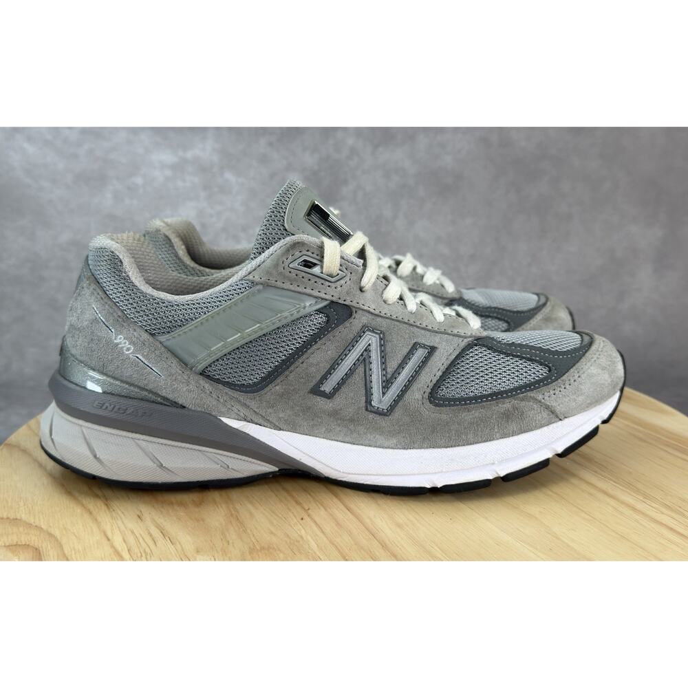 New Balance 990v5 M990GL5 Grey Castlerock Running Shoes - Size 8 No Insoles